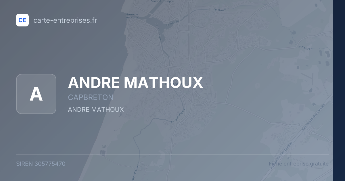 ANDRE MATHOUX — 305775470 — fiche entreprise