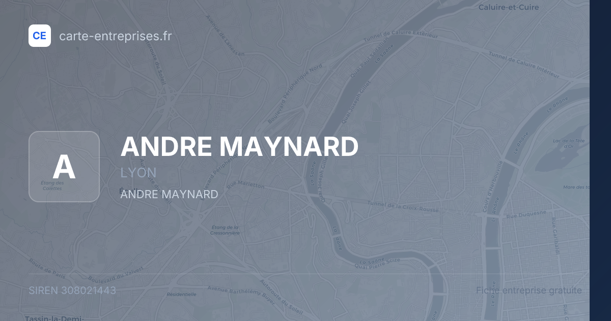 ANDRE MAYNARD — 308021443 — fiche entreprise