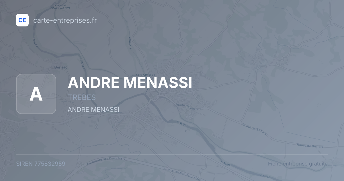 ANDRE MENASSI — 775832959 — fiche entreprise