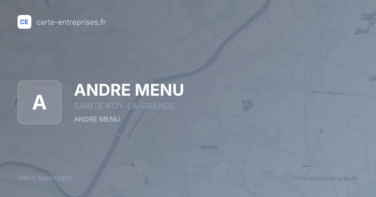 ANDRE MENU — 596042895 — fiche entreprise