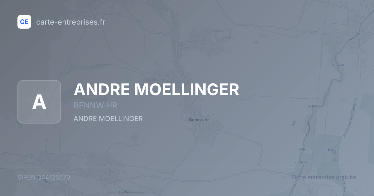 ANDRE MOELLINGER — 344125570 — fiche entreprise
