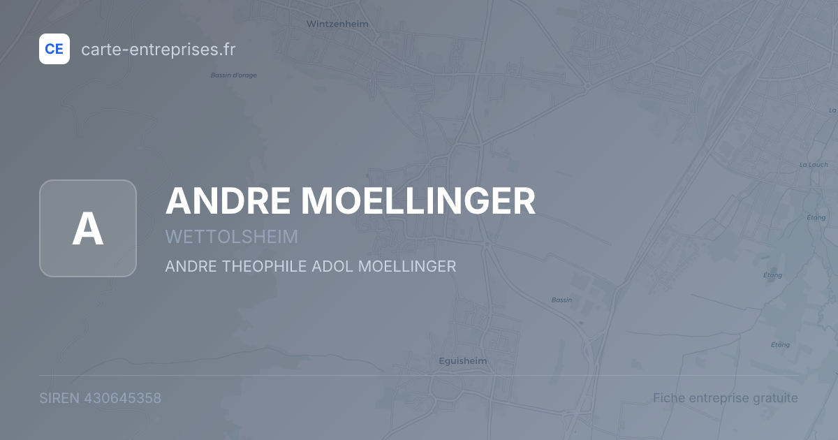 ANDRE MOELLINGER — 430645358 — fiche entreprise