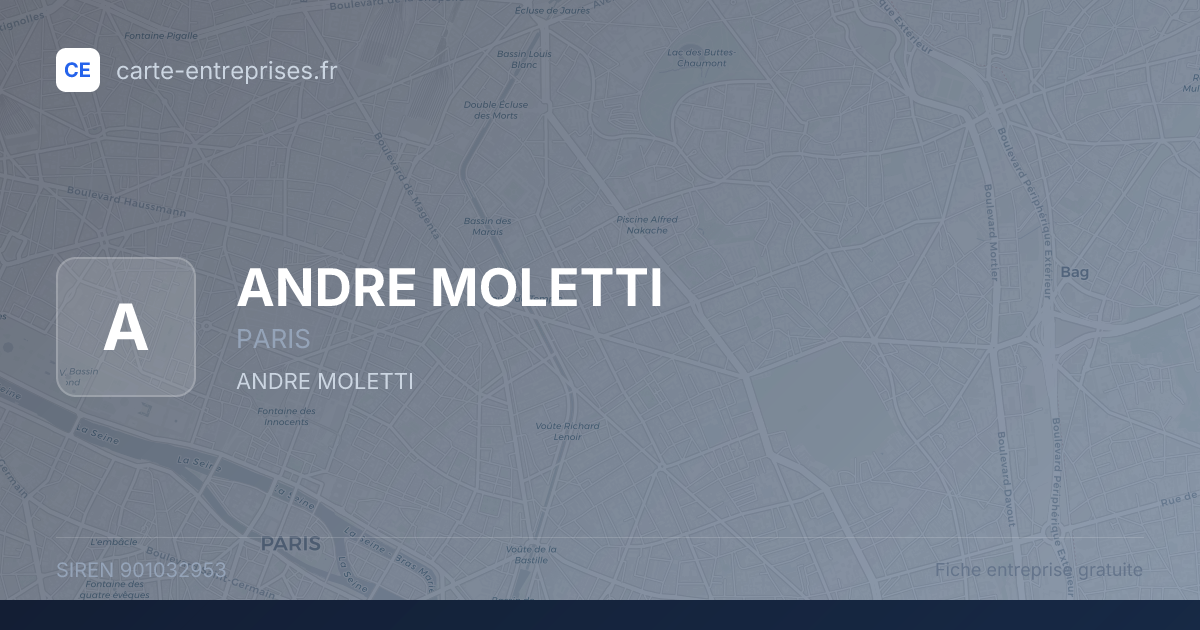 ANDRE MOLETTI — 901032953 — fiche entreprise