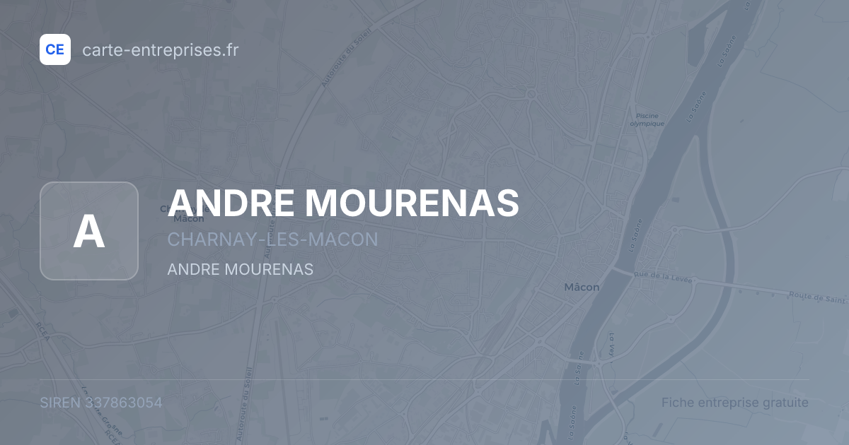 ANDRE MOURENAS — 337863054 — fiche entreprise