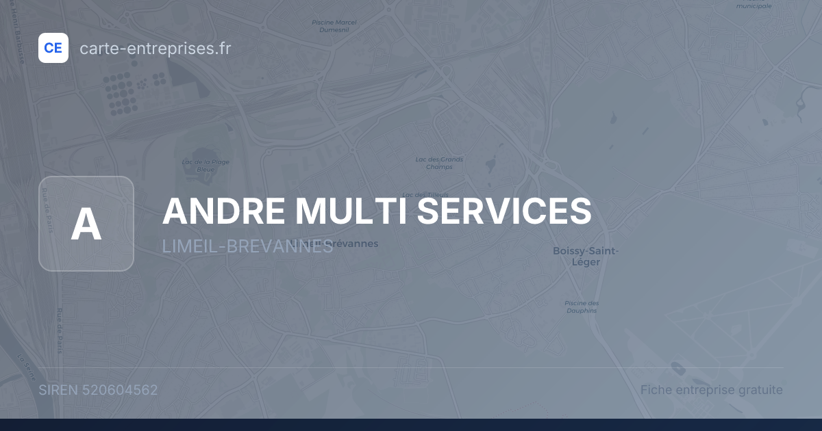 ANDRE MULTI SERVICES — 520604562 — fiche entreprise