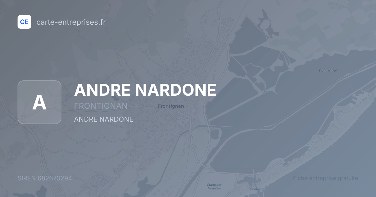 ANDRE NARDONE — 682670294 — fiche entreprise