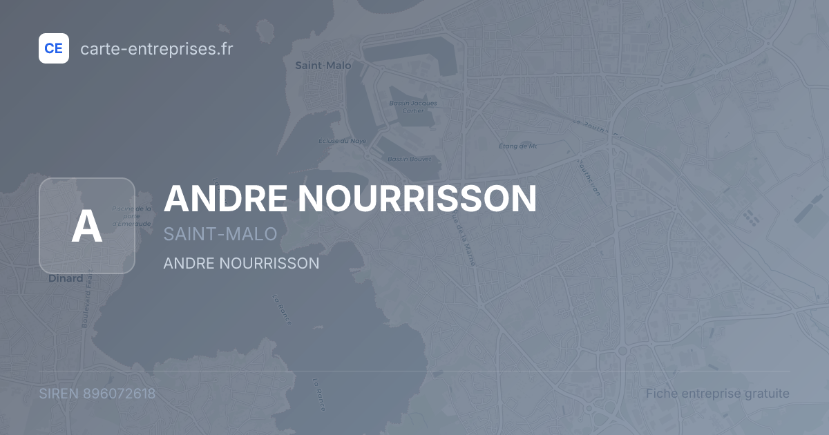 ANDRE NOURRISSON — 896072618 — fiche entreprise