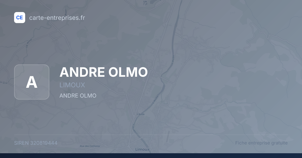 ANDRE OLMO — 320819444 — fiche entreprise