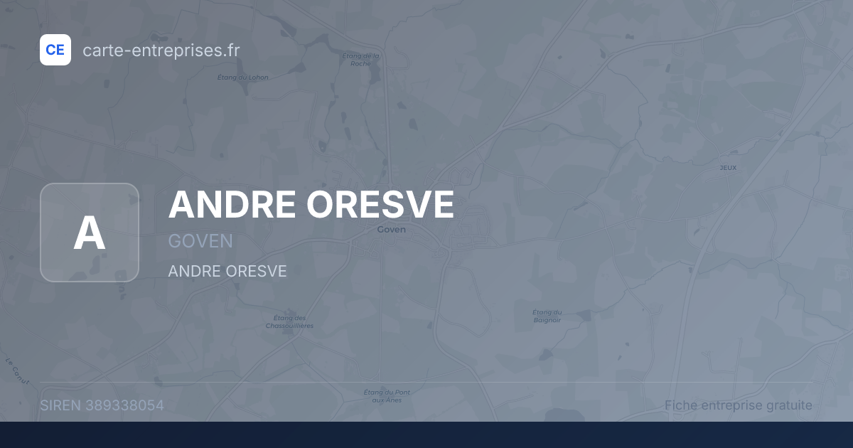 ANDRE ORESVE — 389338054 — fiche entreprise