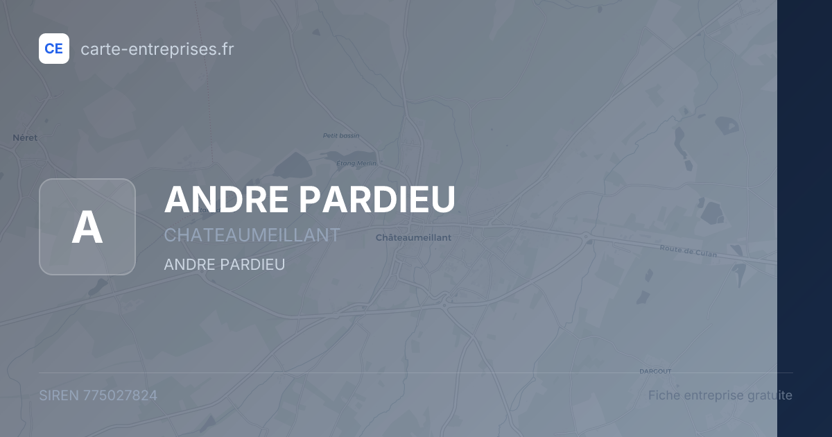 ANDRE PARDIEU — 775027824 — fiche entreprise