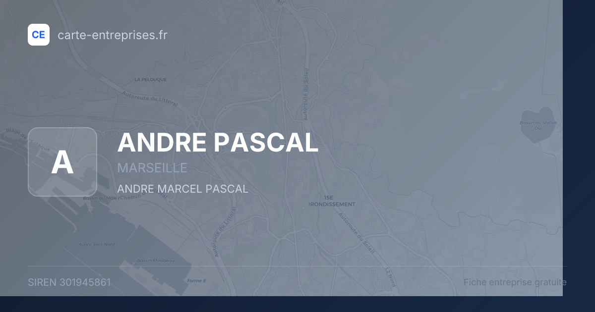 ANDRE PASCAL — 301945861 — fiche entreprise