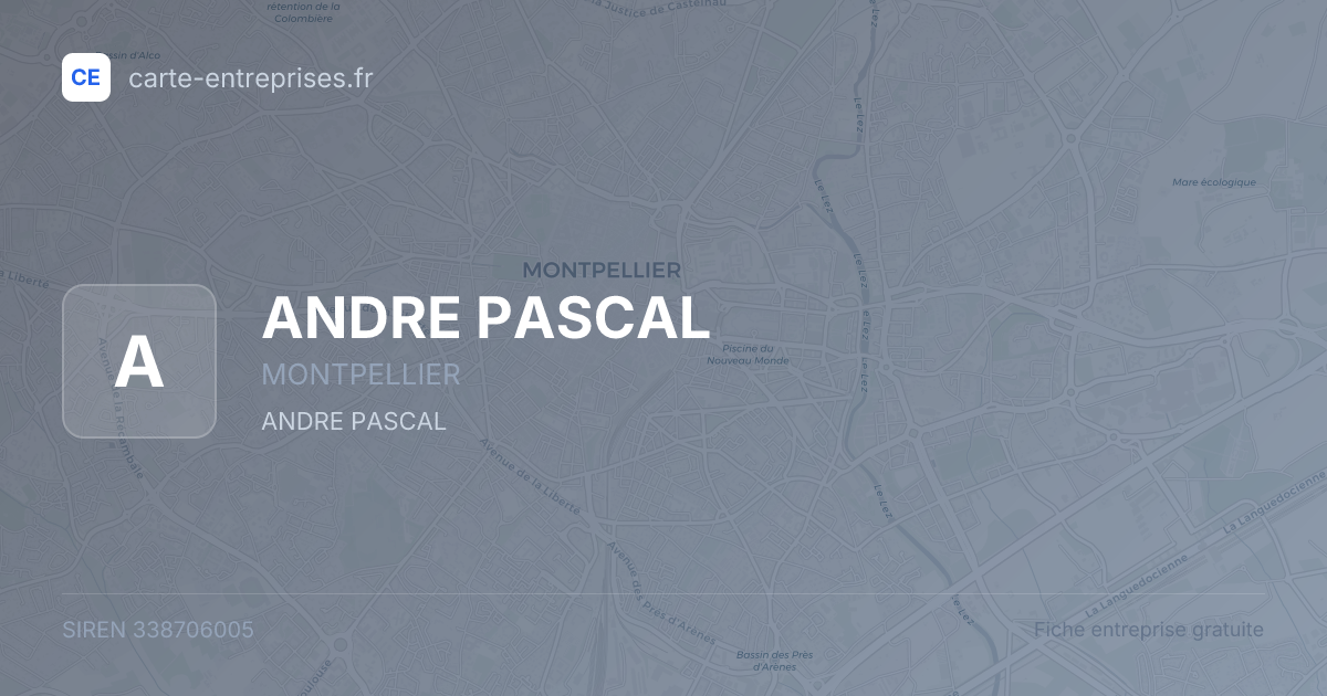 ANDRE PASCAL — 338706005 — fiche entreprise