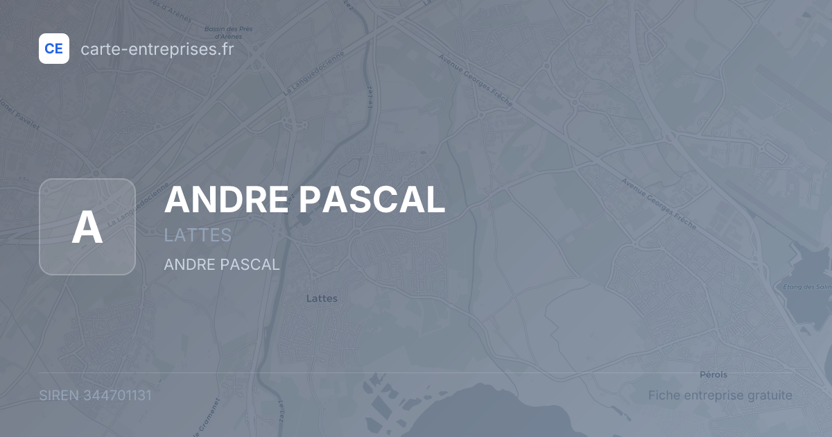 ANDRE PASCAL — 344701131 — fiche entreprise