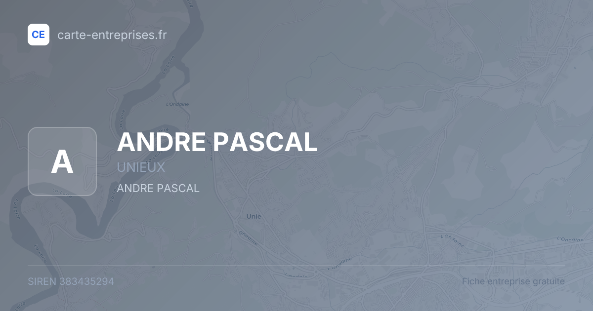 ANDRE PASCAL — 383435294 — fiche entreprise