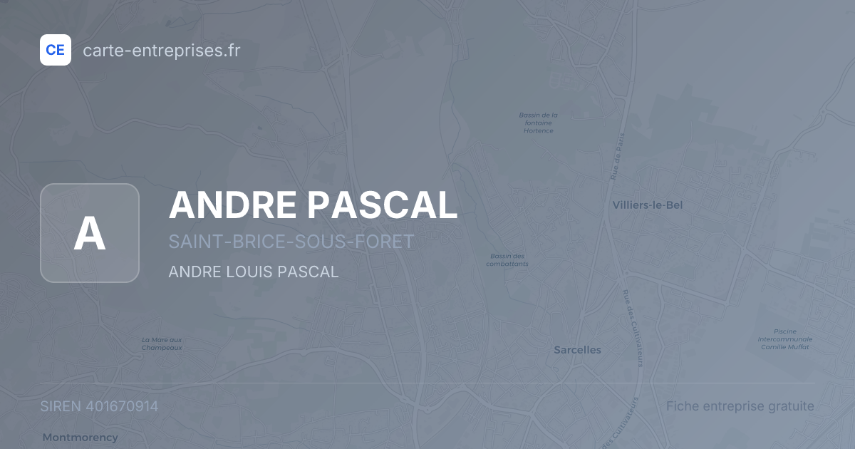 ANDRE PASCAL — 401670914 — fiche entreprise