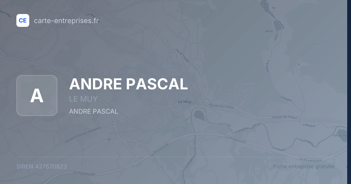 ANDRE PASCAL — 427670823 — fiche entreprise