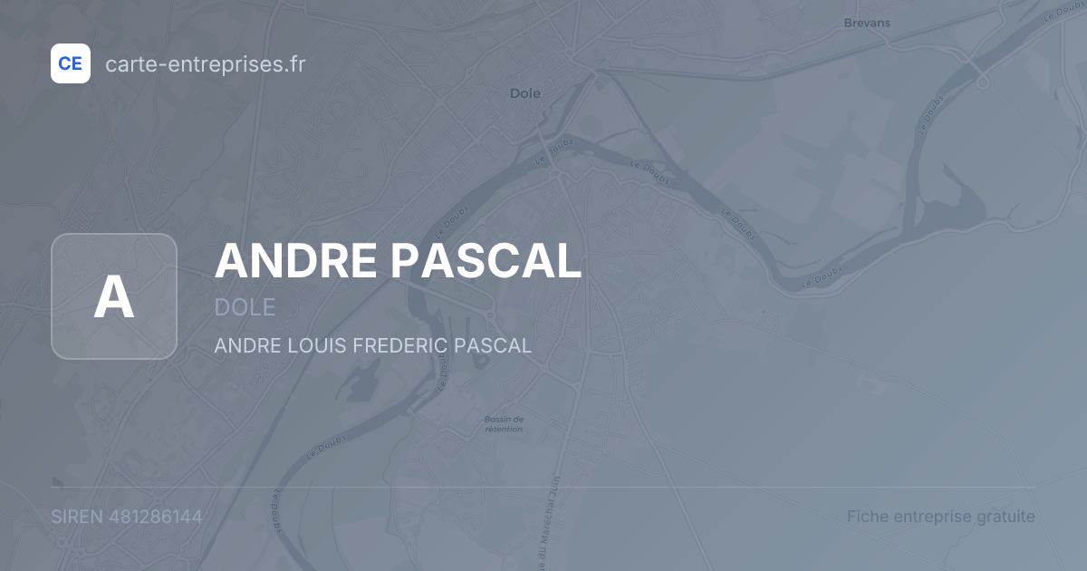 ANDRE PASCAL — 481286144 — fiche entreprise