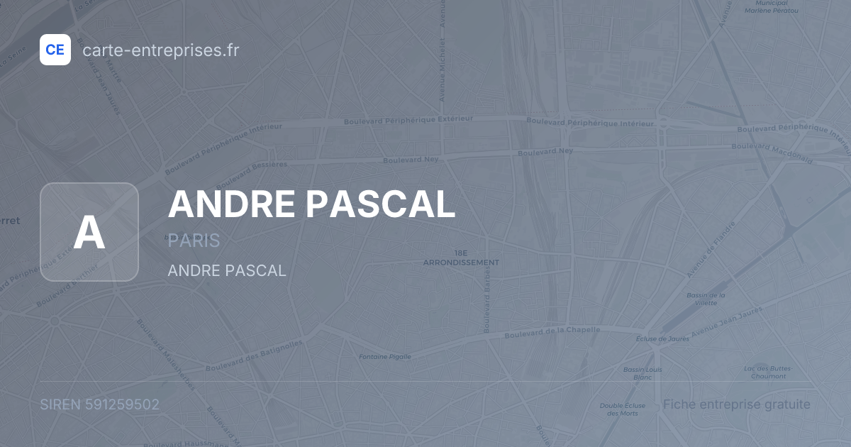 ANDRE PASCAL — 591259502 — fiche entreprise