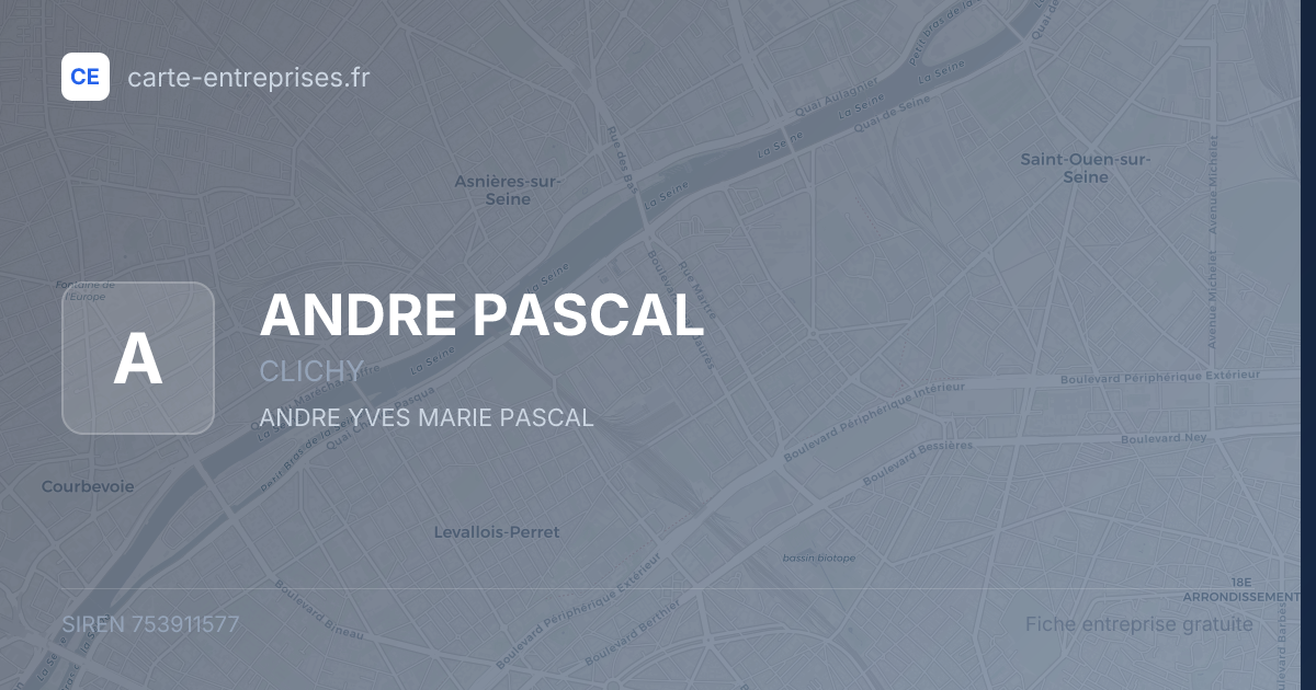 ANDRE PASCAL — 753911577 — fiche entreprise