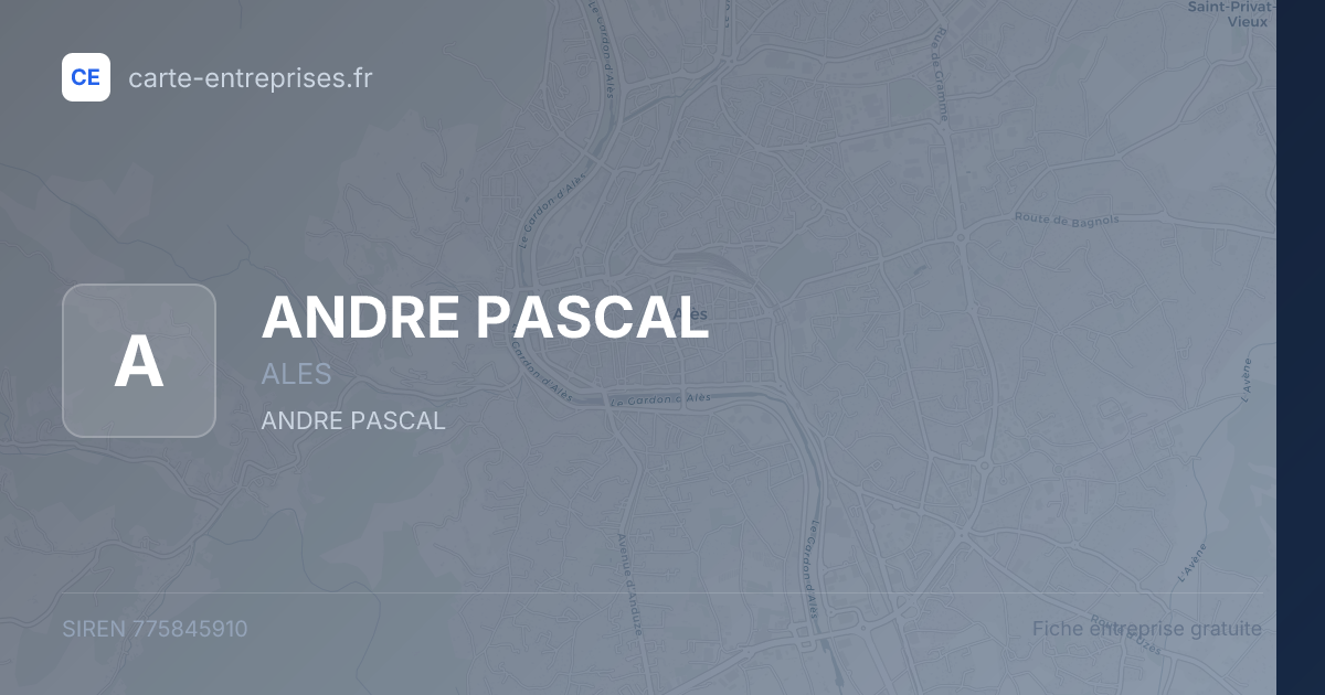 ANDRE PASCAL — 775845910 — fiche entreprise
