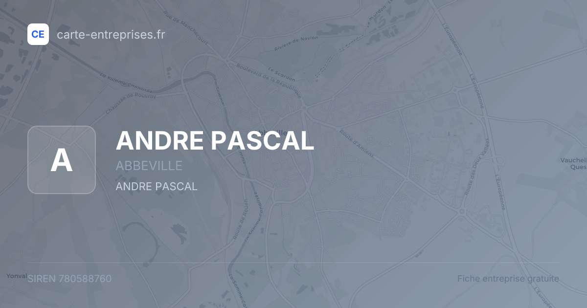 ANDRE PASCAL — 780588760 — fiche entreprise