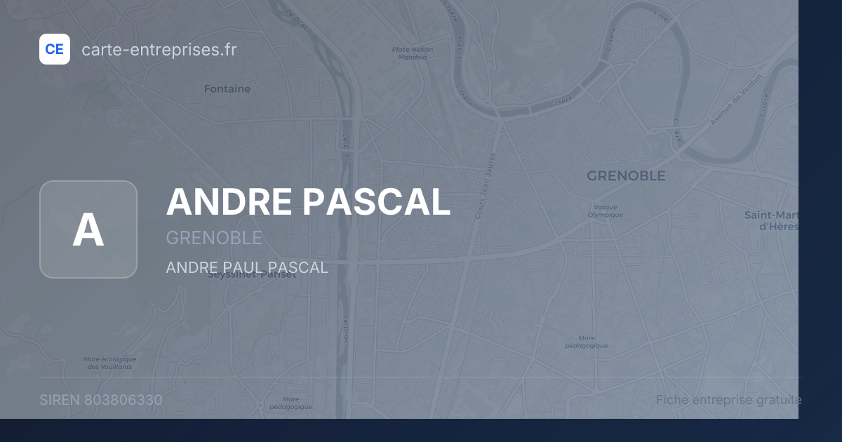 ANDRE PASCAL — 803806330 — fiche entreprise