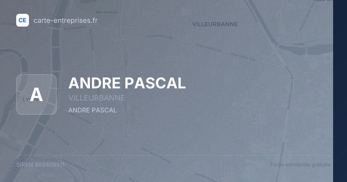 ANDRE PASCAL — 969406511 — fiche entreprise