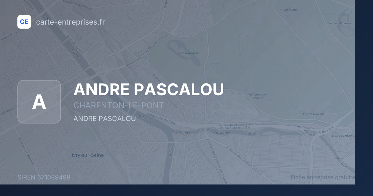 ANDRE PASCALOU — 671089498 — fiche entreprise