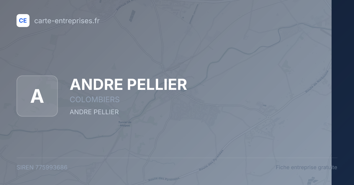 ANDRE PELLIER — 775993686 — fiche entreprise