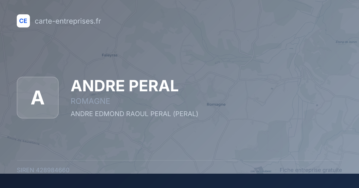 ANDRE PERAL — 428984660 — fiche entreprise