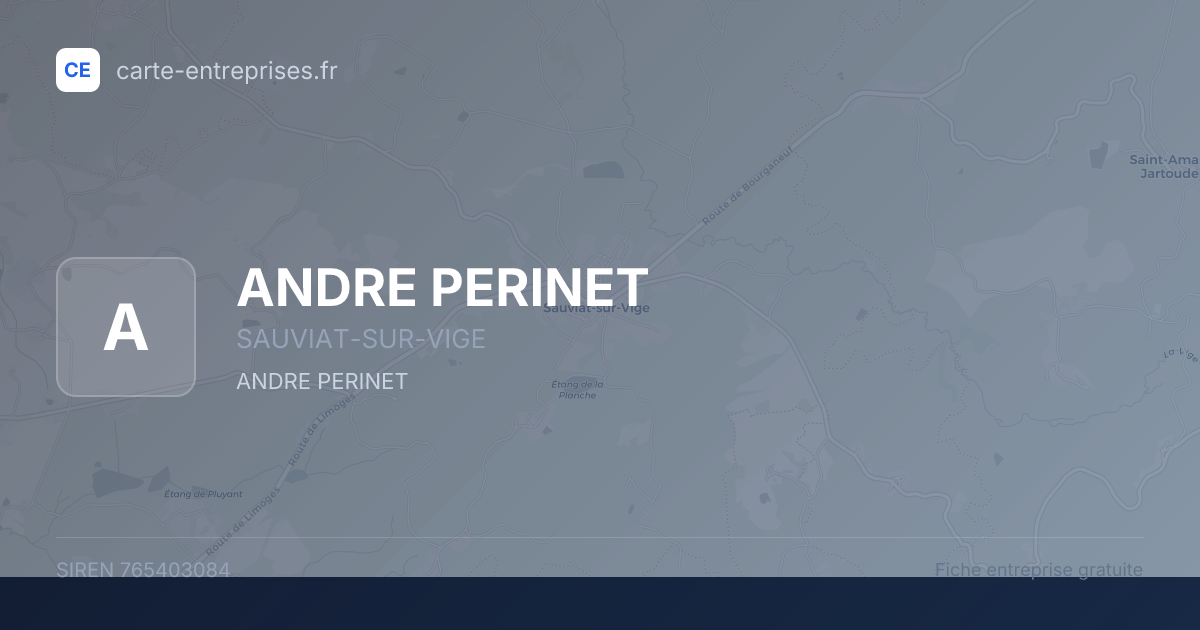 ANDRE PERINET — 765403084 — fiche entreprise
