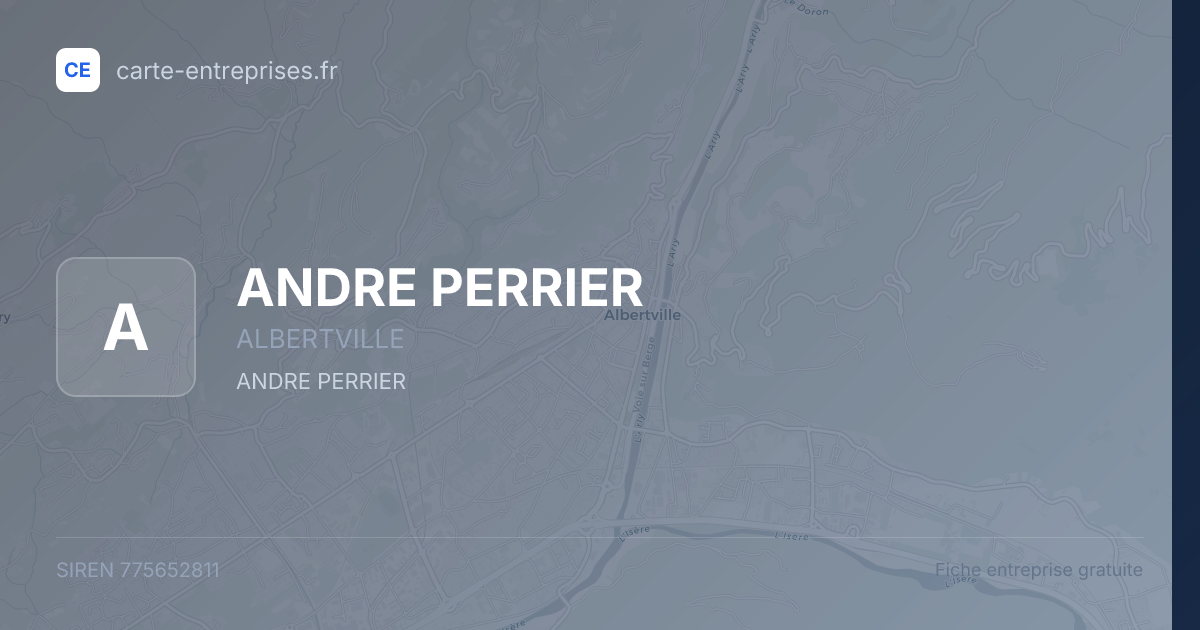 ANDRE PERRIER — 775652811 — fiche entreprise