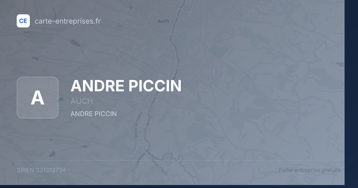 ANDRE PICCIN — 331313734 — fiche entreprise