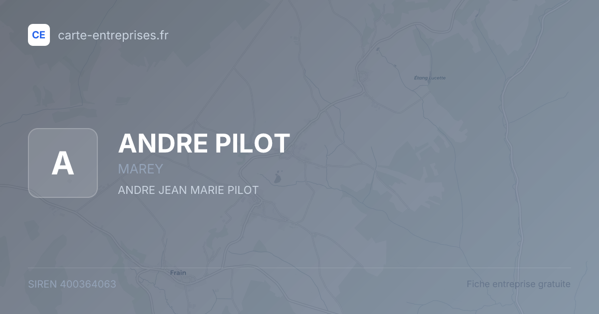 ANDRE PILOT — 400364063 — fiche entreprise