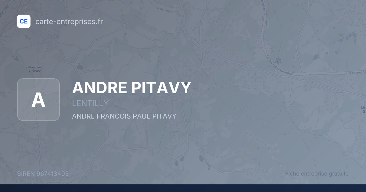 ANDRE PITAVY — 967413493 — fiche entreprise