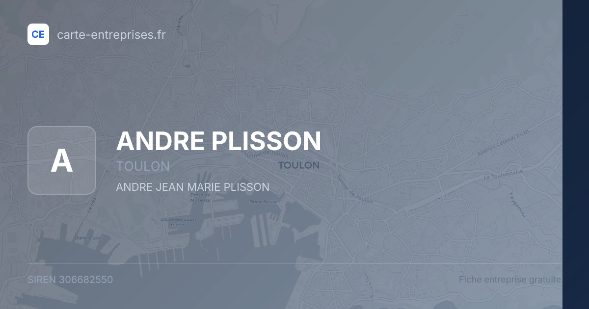 ANDRE PLISSON — 306682550 — fiche entreprise