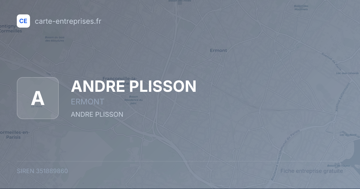 ANDRE PLISSON — 351889860 — fiche entreprise