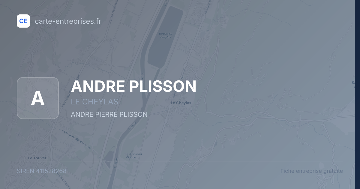 ANDRE PLISSON — 411528268 — fiche entreprise