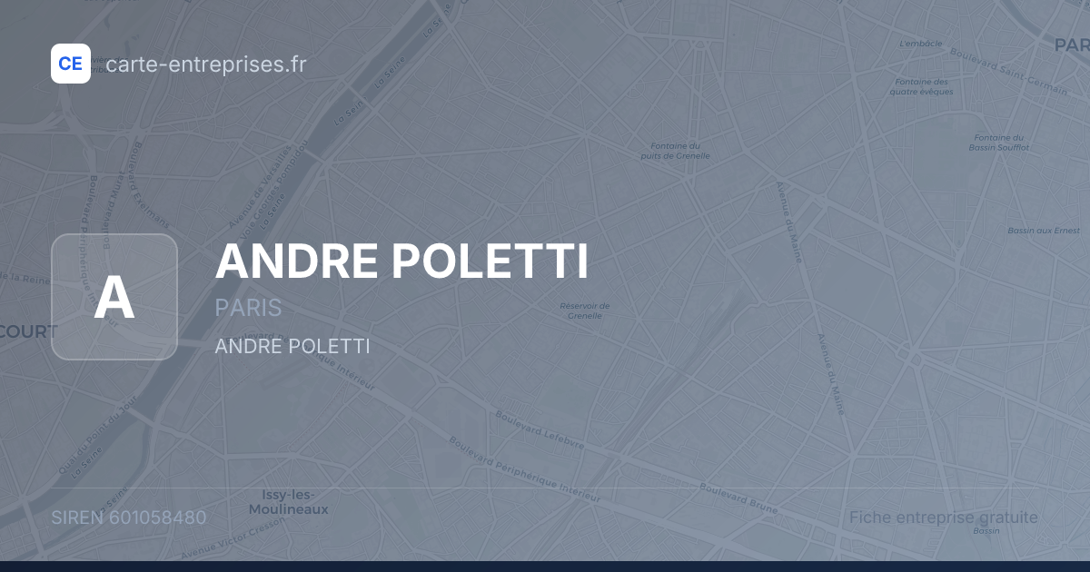 ANDRE POLETTI — 601058480 — fiche entreprise