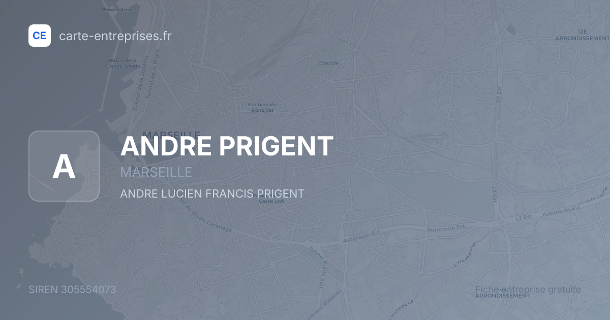 ANDRE PRIGENT — 305554073 — fiche entreprise