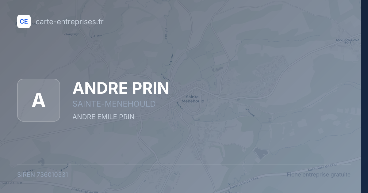 ANDRE PRIN — 736010331 — fiche entreprise