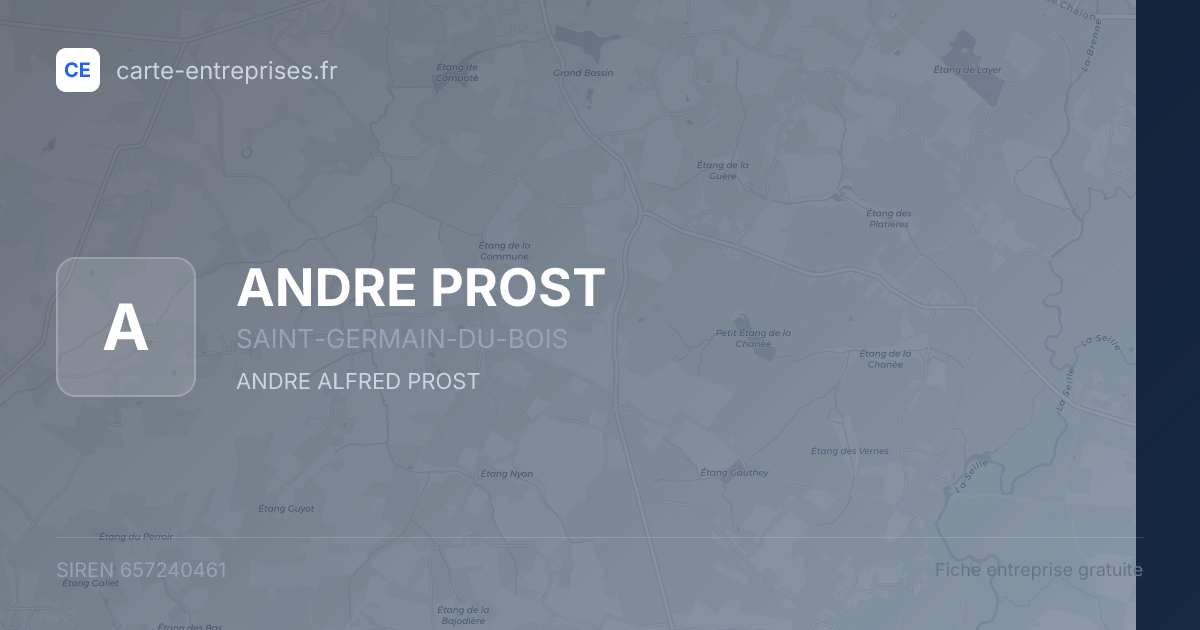 ANDRE PROST — 657240461 — fiche entreprise