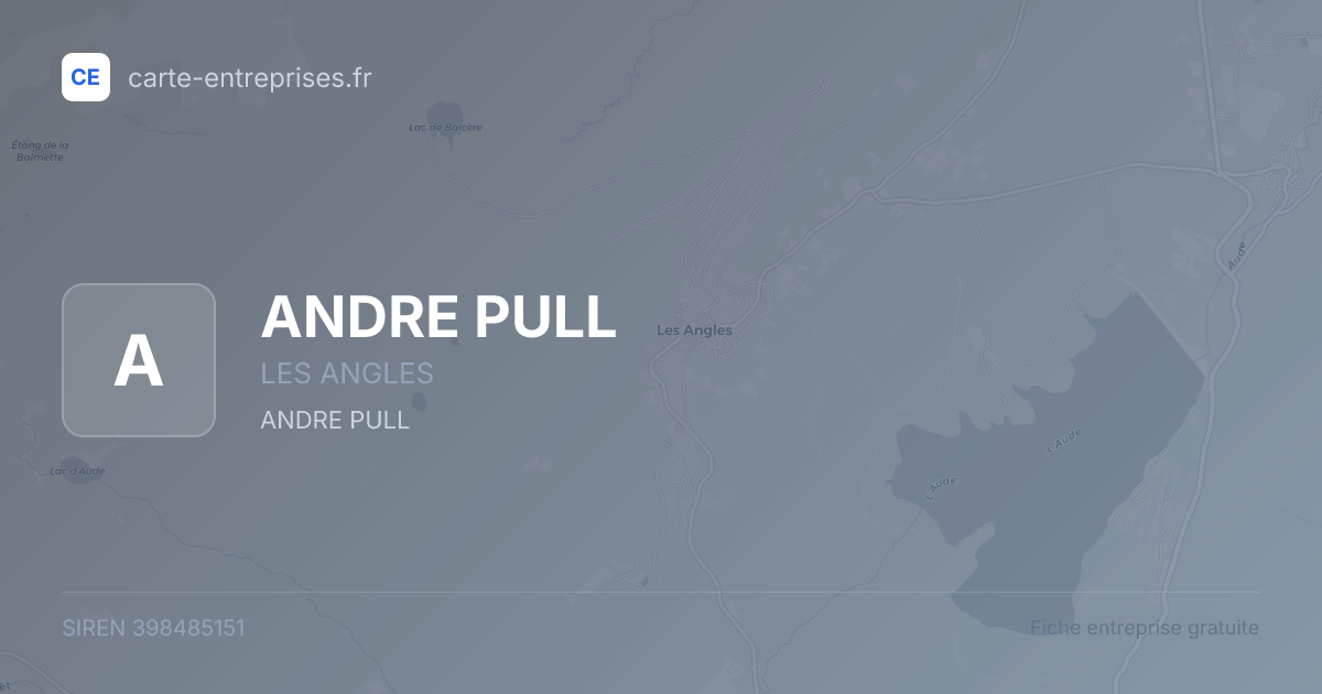 ANDRE PULL — 398485151 — fiche entreprise
