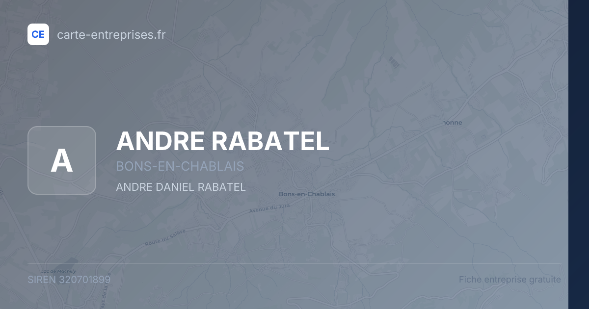 ANDRE RABATEL — 320701899 — fiche entreprise