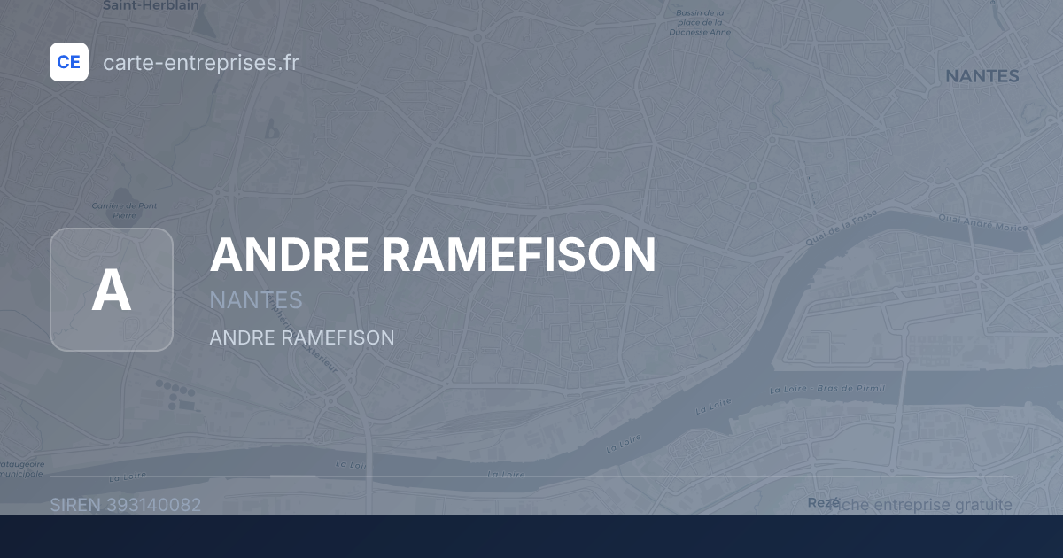 ANDRE RAMEFISON — 393140082 — fiche entreprise