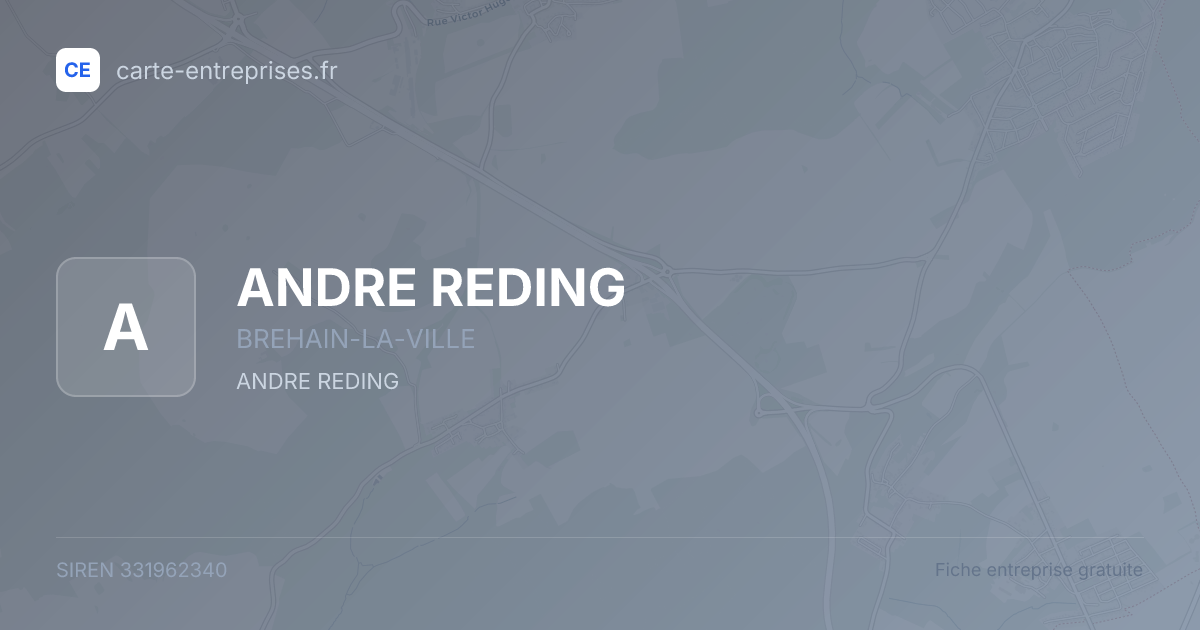 ANDRE REDING — 331962340 — fiche entreprise