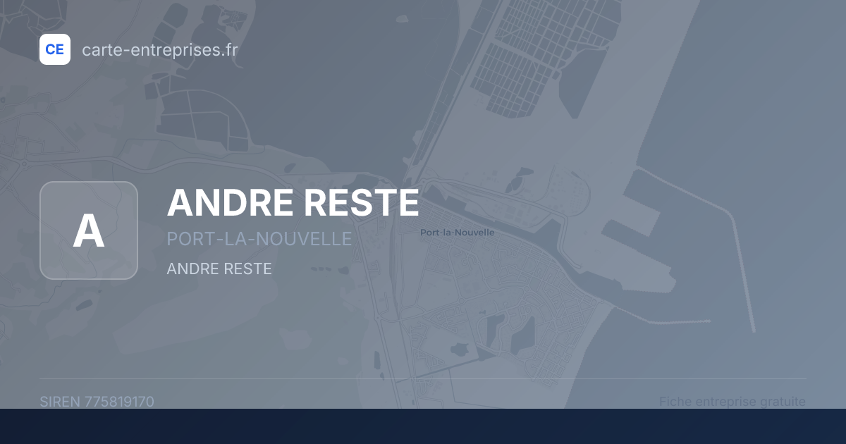 ANDRE RESTE — 775819170 — fiche entreprise