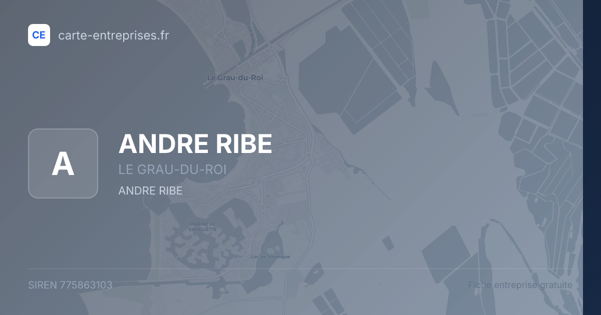 ANDRE RIBE — 775863103 — fiche entreprise