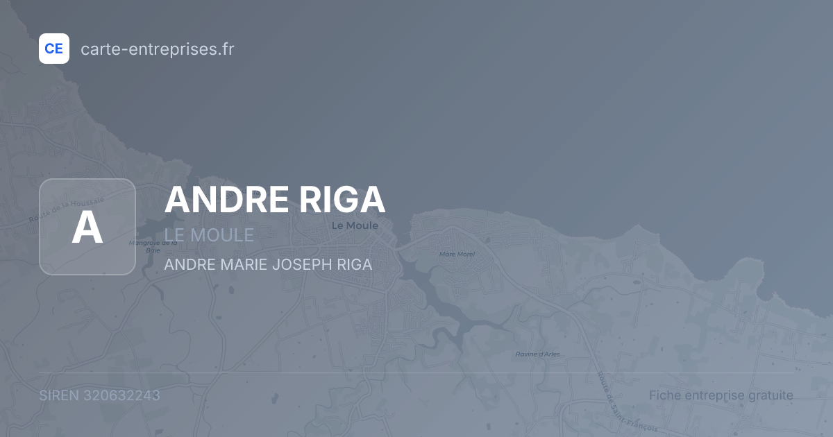 ANDRE RIGA — 320632243 — fiche entreprise