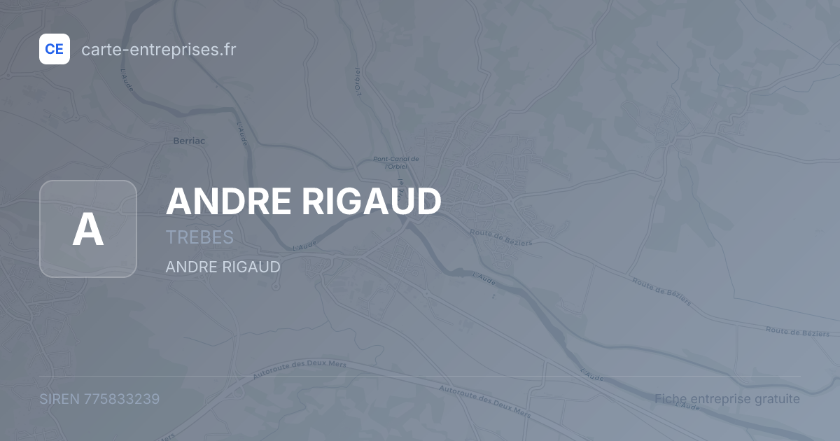 ANDRE RIGAUD — 775833239 — fiche entreprise